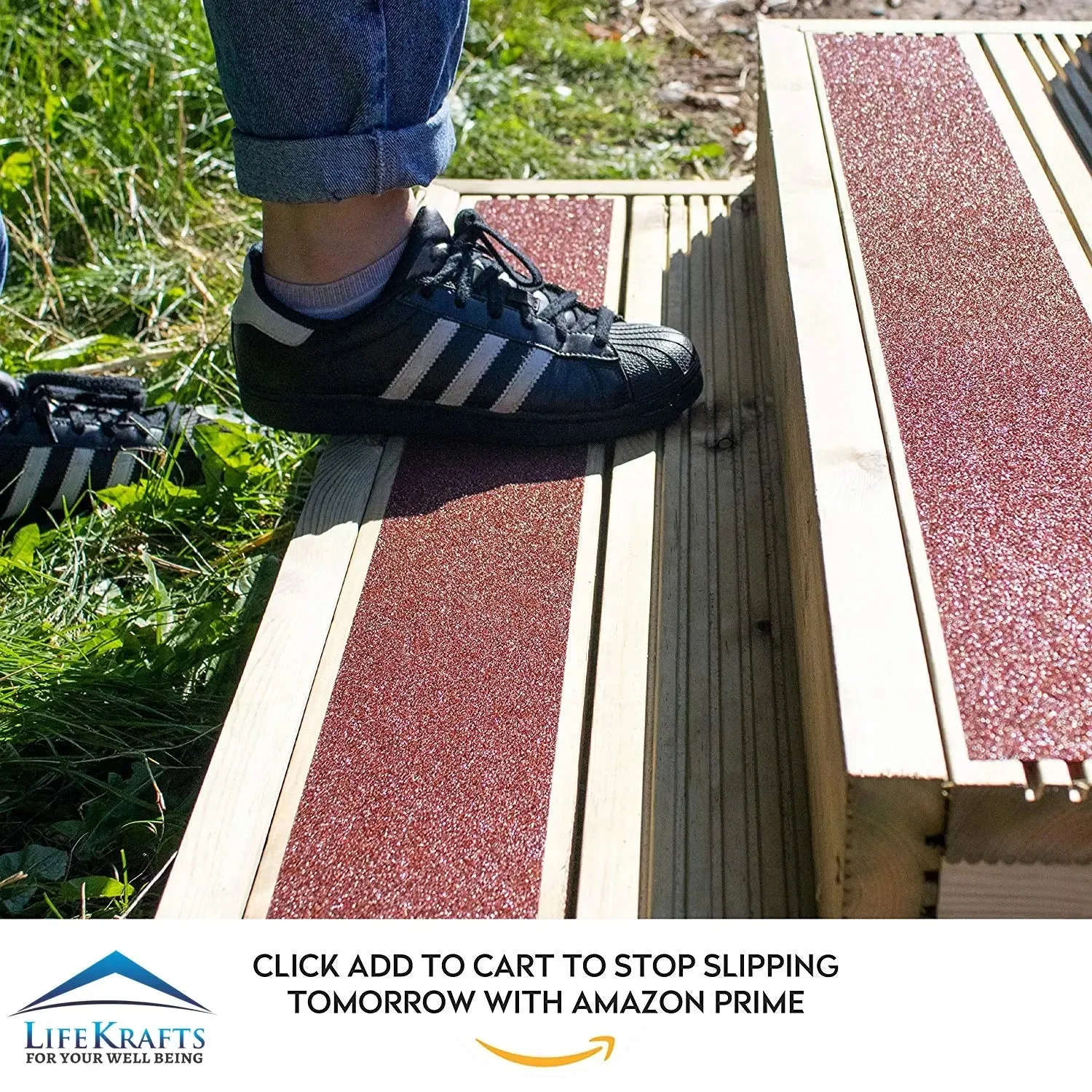 Friction Anti Slip Tape for Slippery floors, Staircase, Ramps, Indoor, Outdoor  - Brown