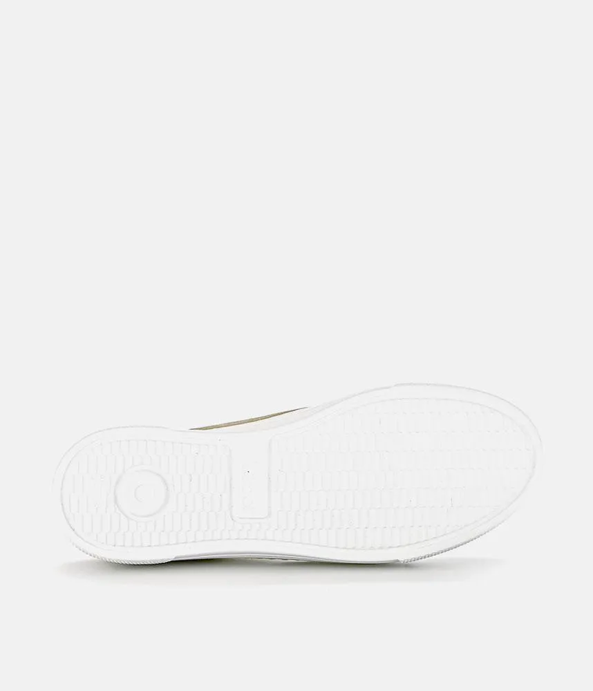 Gabor Trendy Beige Suede Platform Trainers