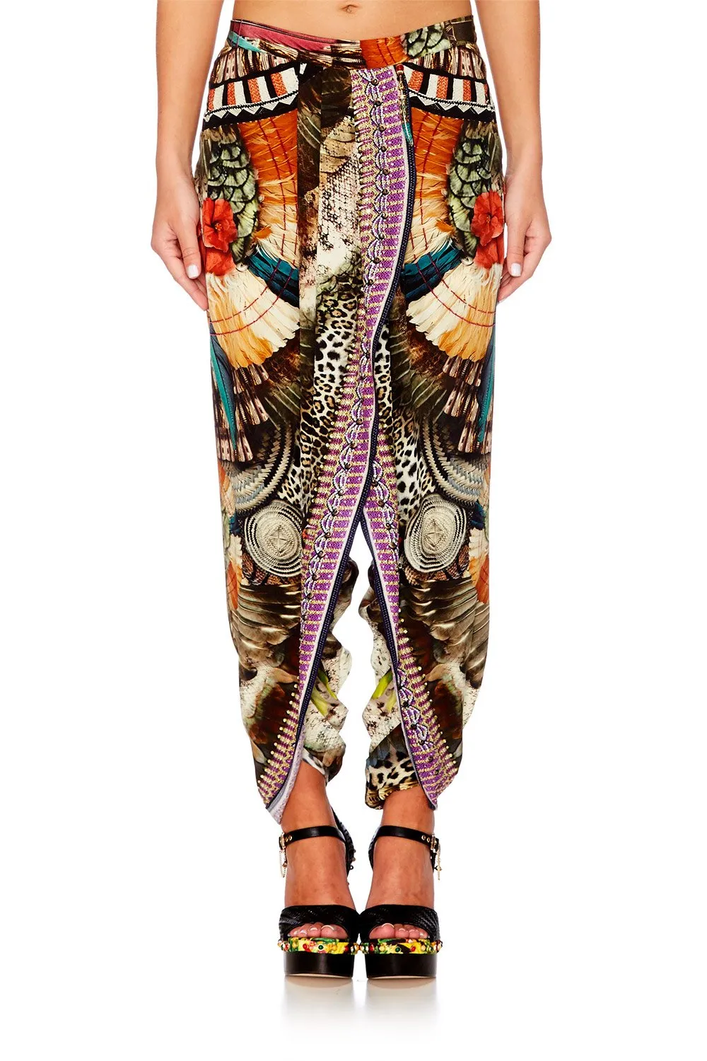 GATHERED WRAP FRONT TROUSER LIGHT MY FIRE