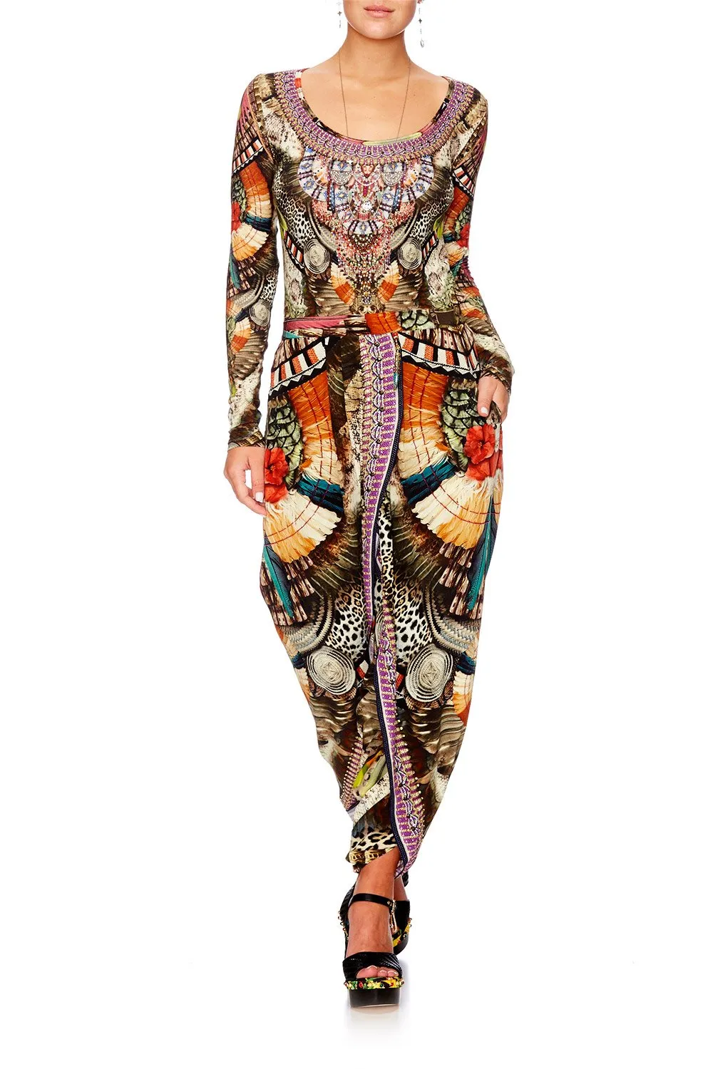 GATHERED WRAP FRONT TROUSER LIGHT MY FIRE
