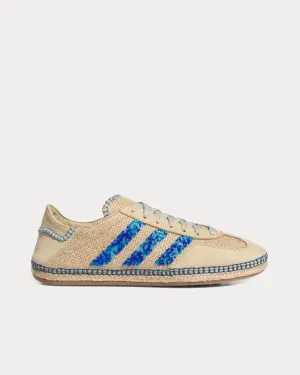 Gazelle Linen Khaki / Light Blue / Blue Bird Low Top Sneakers