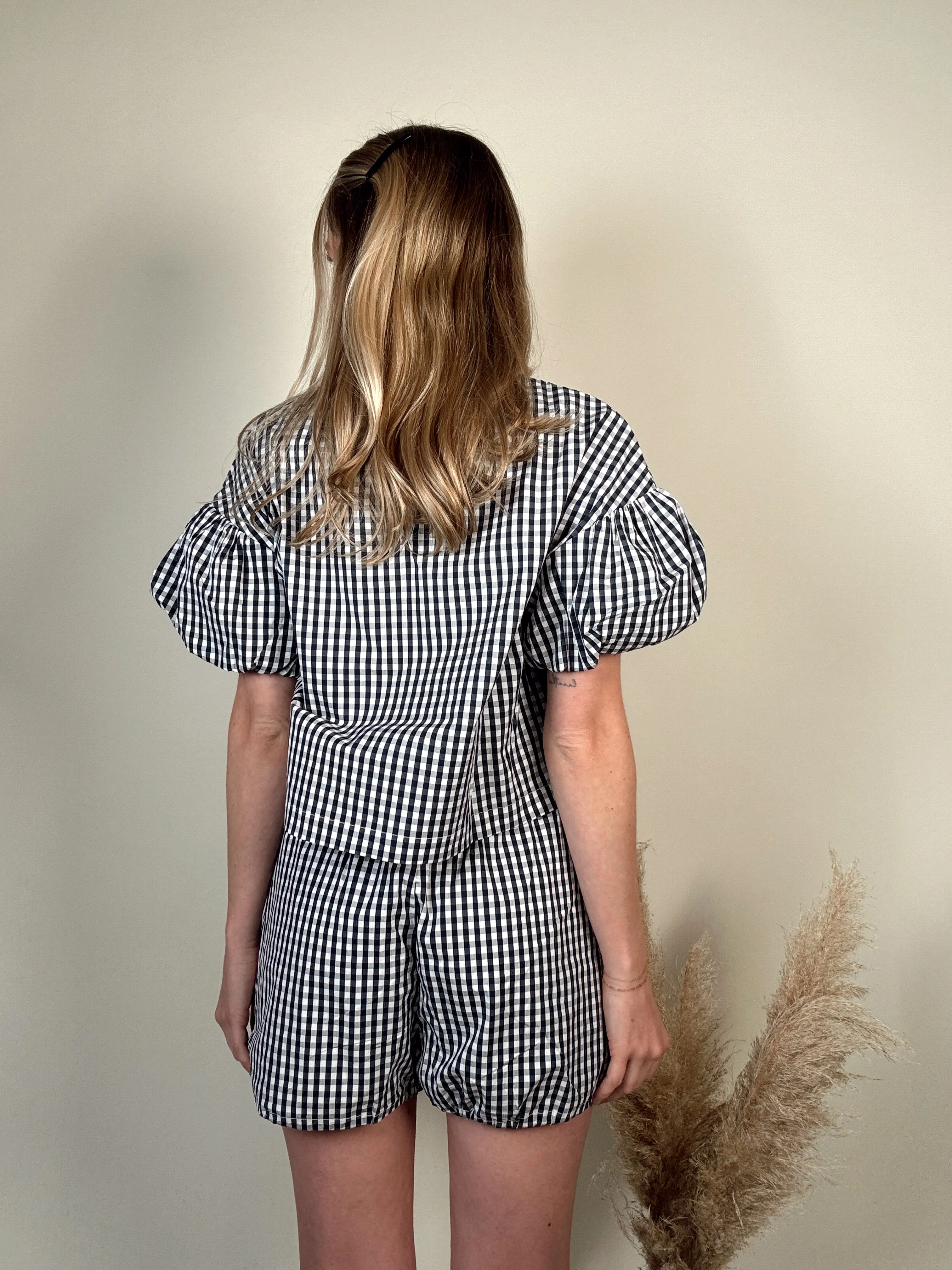 Gingham Top and Shorts Set