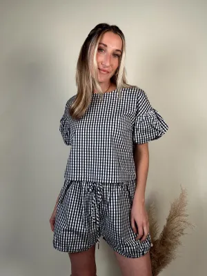 Gingham Top and Shorts Set
