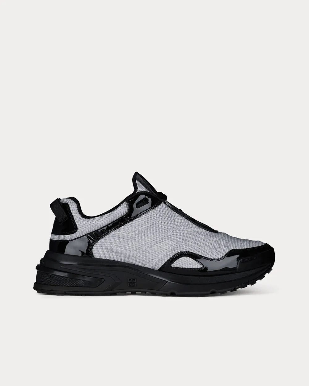 GIV 1 Light Technical Canvas & Patent Leather Metalic Low Top Sneakers