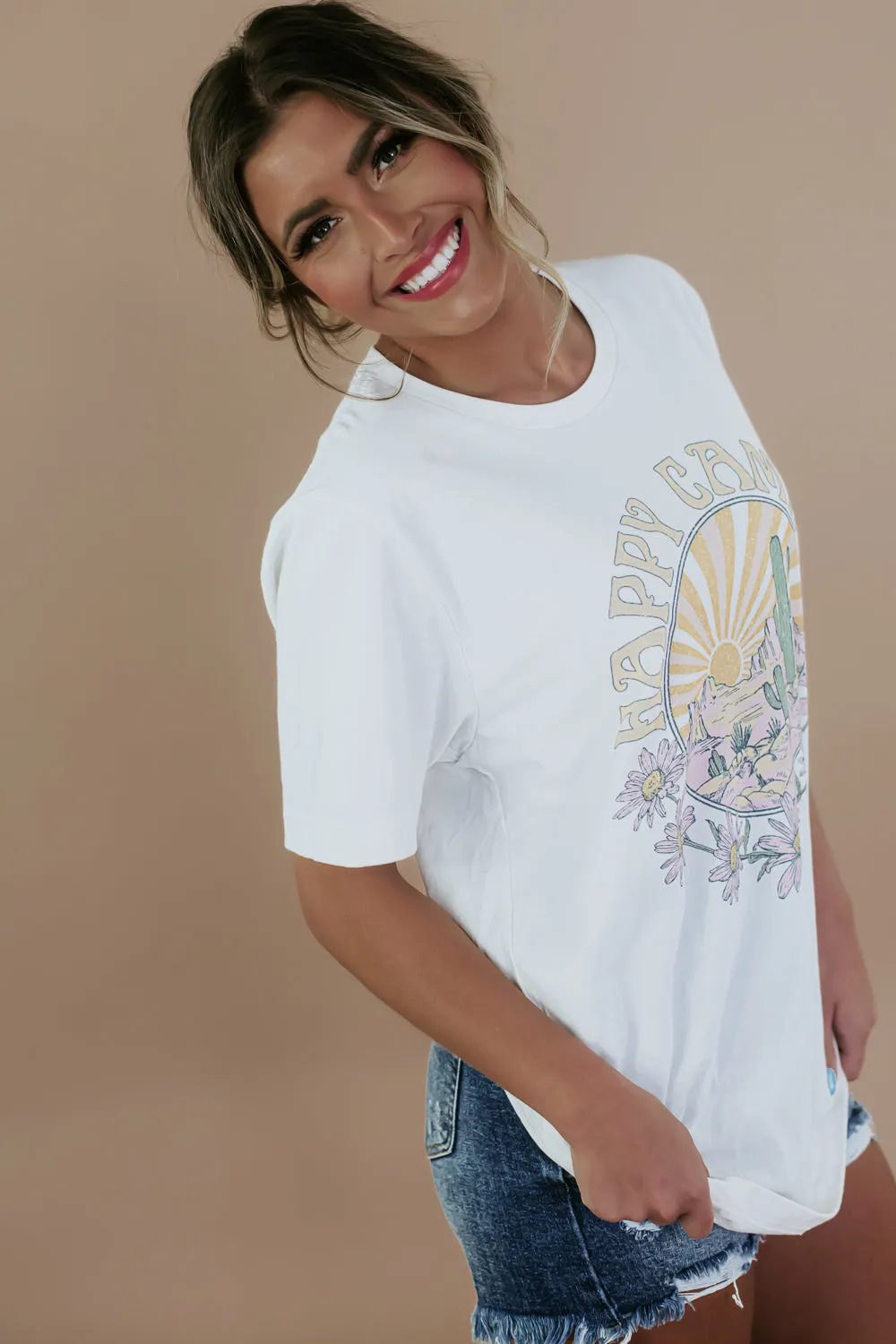 Happy Camper Oversized Graphic Tee