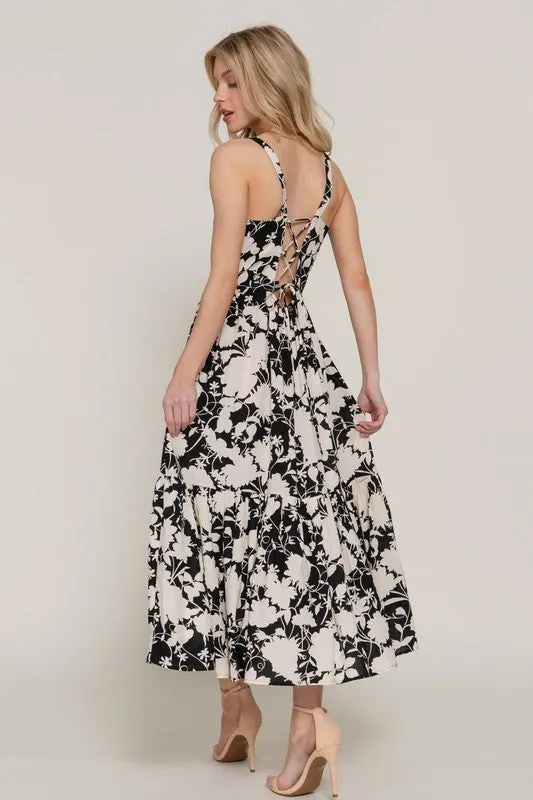 Here To Stay Floral Midi Dress