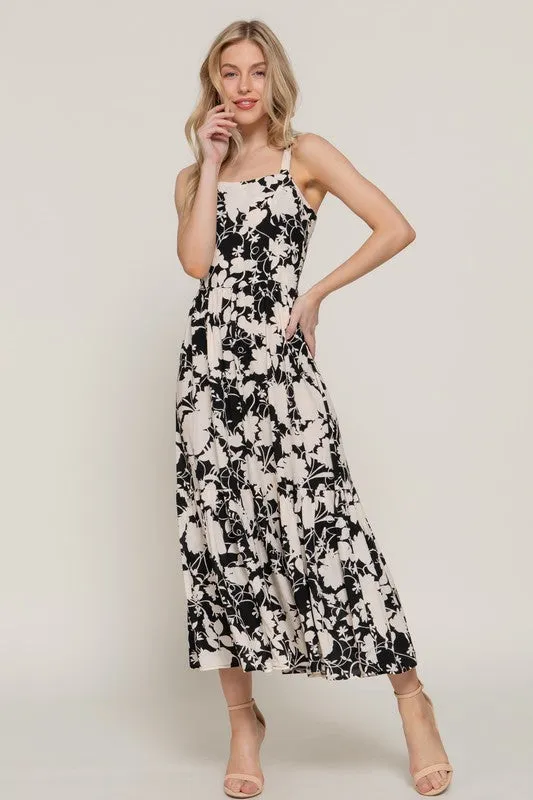 Here To Stay Floral Midi Dress