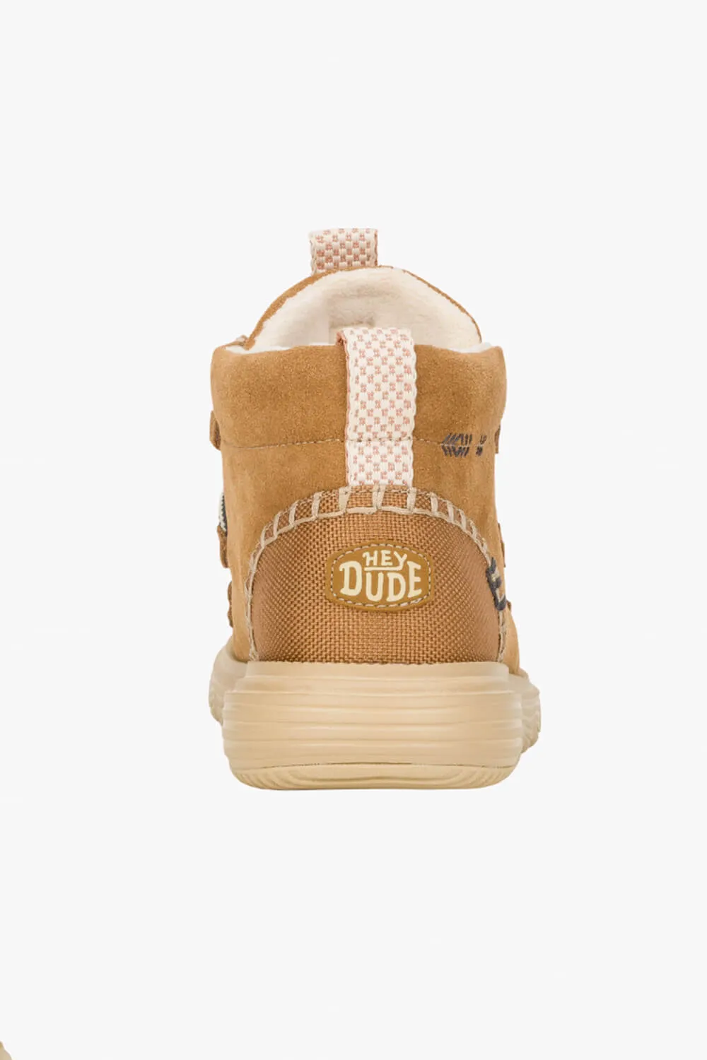 HEYDUDE Women’s Reyes Lace Up Leather Booties in Tan | 42012-265