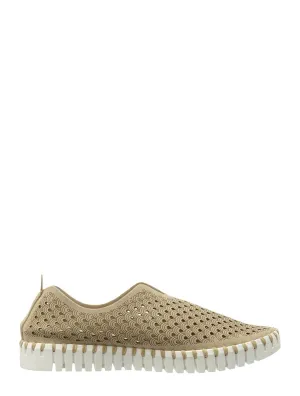 Ilse Jacobsen Tulip 139 Perforated Slip-On Sneaker in Latte