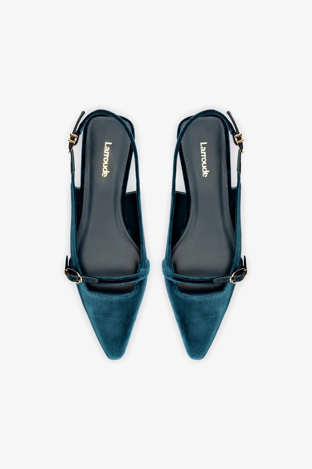Ines Flat In Deepsea Velvet