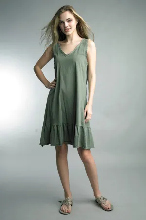 Italian Cotton Sleeveless Dress