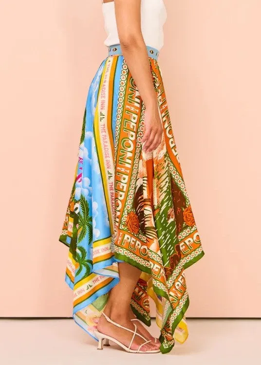 Ivy Irregular Print Skirt