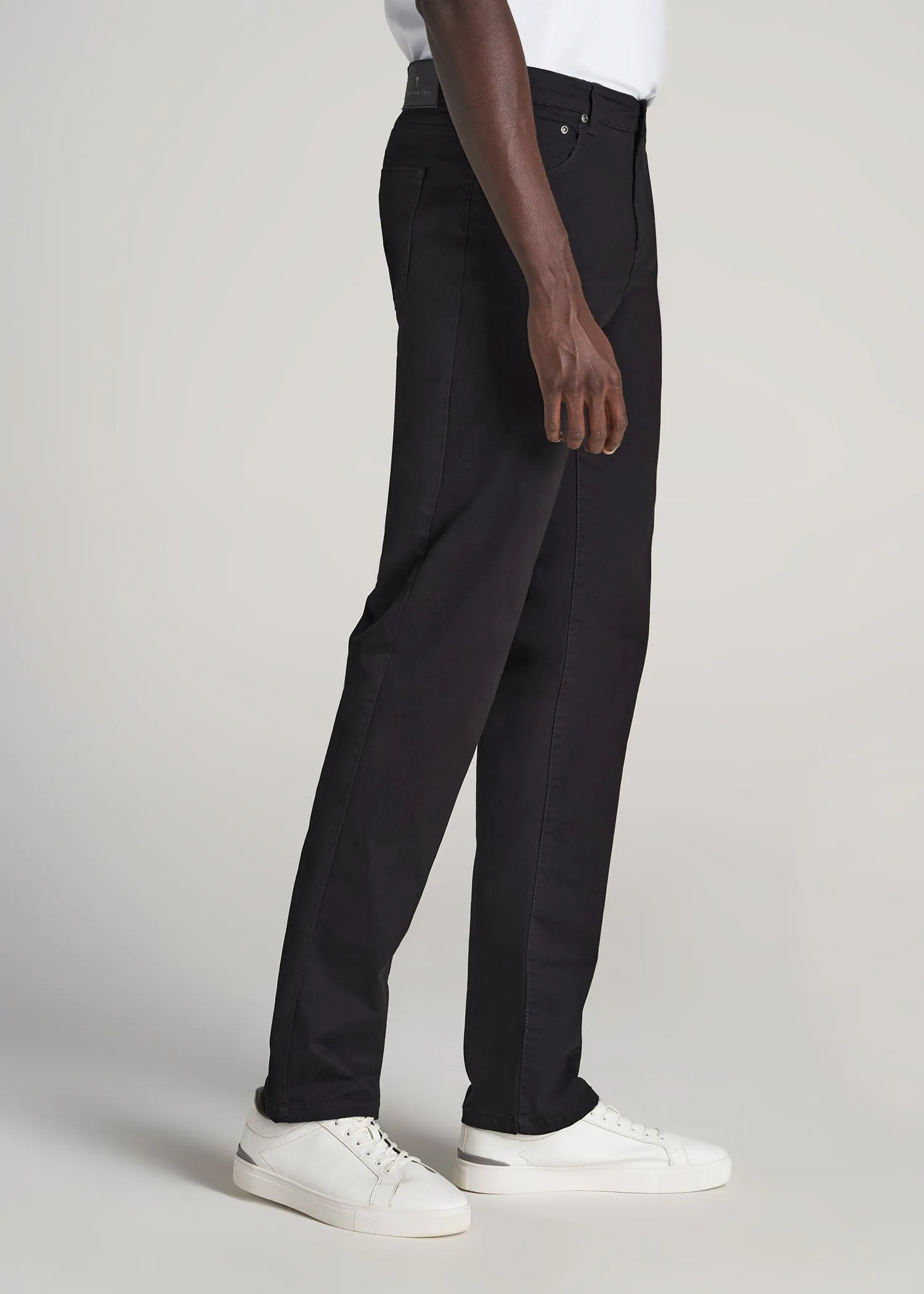 J1 STRAIGHT Leg Five-Pocket Pants for Tall Men in Black