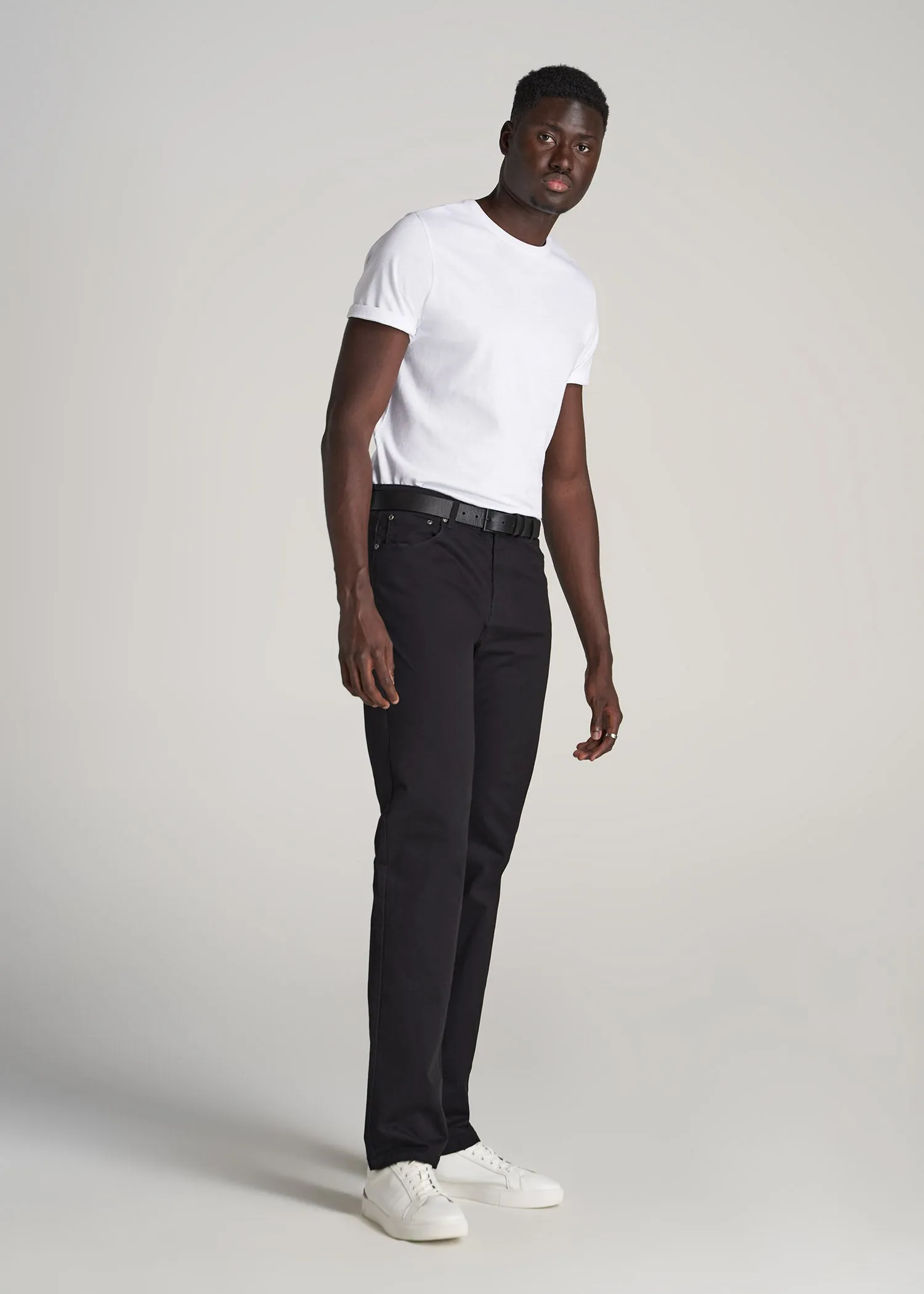 J1 STRAIGHT Leg Five-Pocket Pants for Tall Men in Black