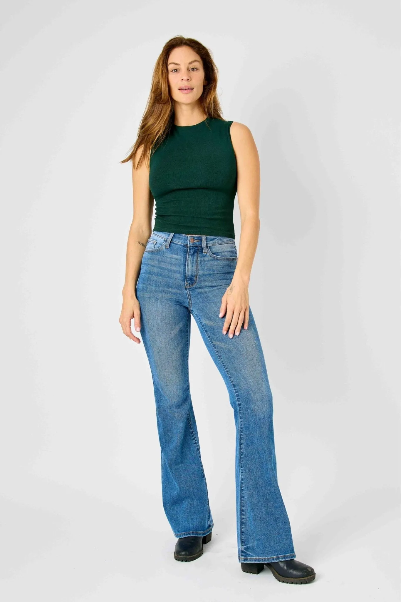 Judy Blue Harlow High Rise Mini Flare Jean