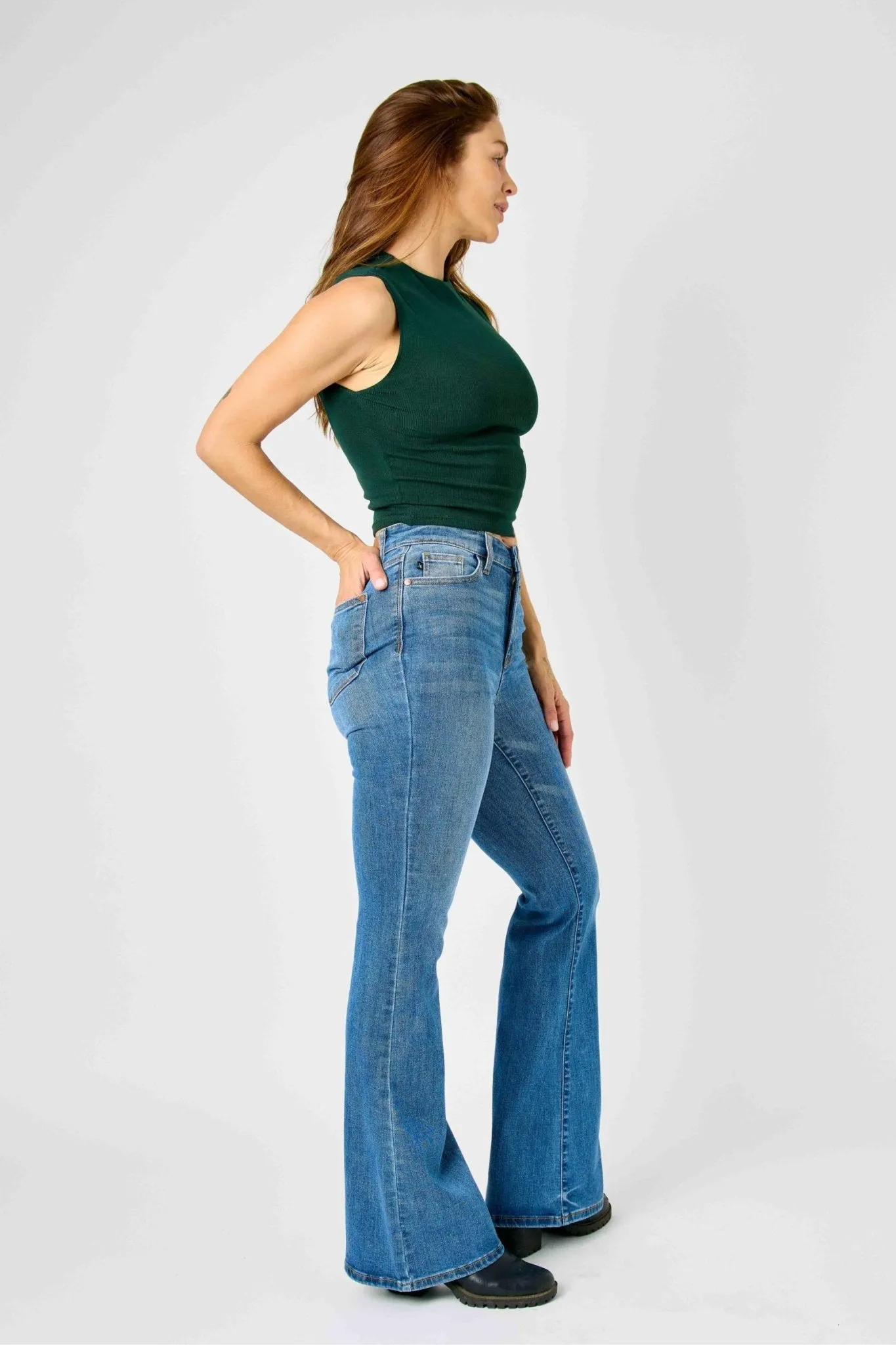 Judy Blue Harlow High Rise Mini Flare Jean