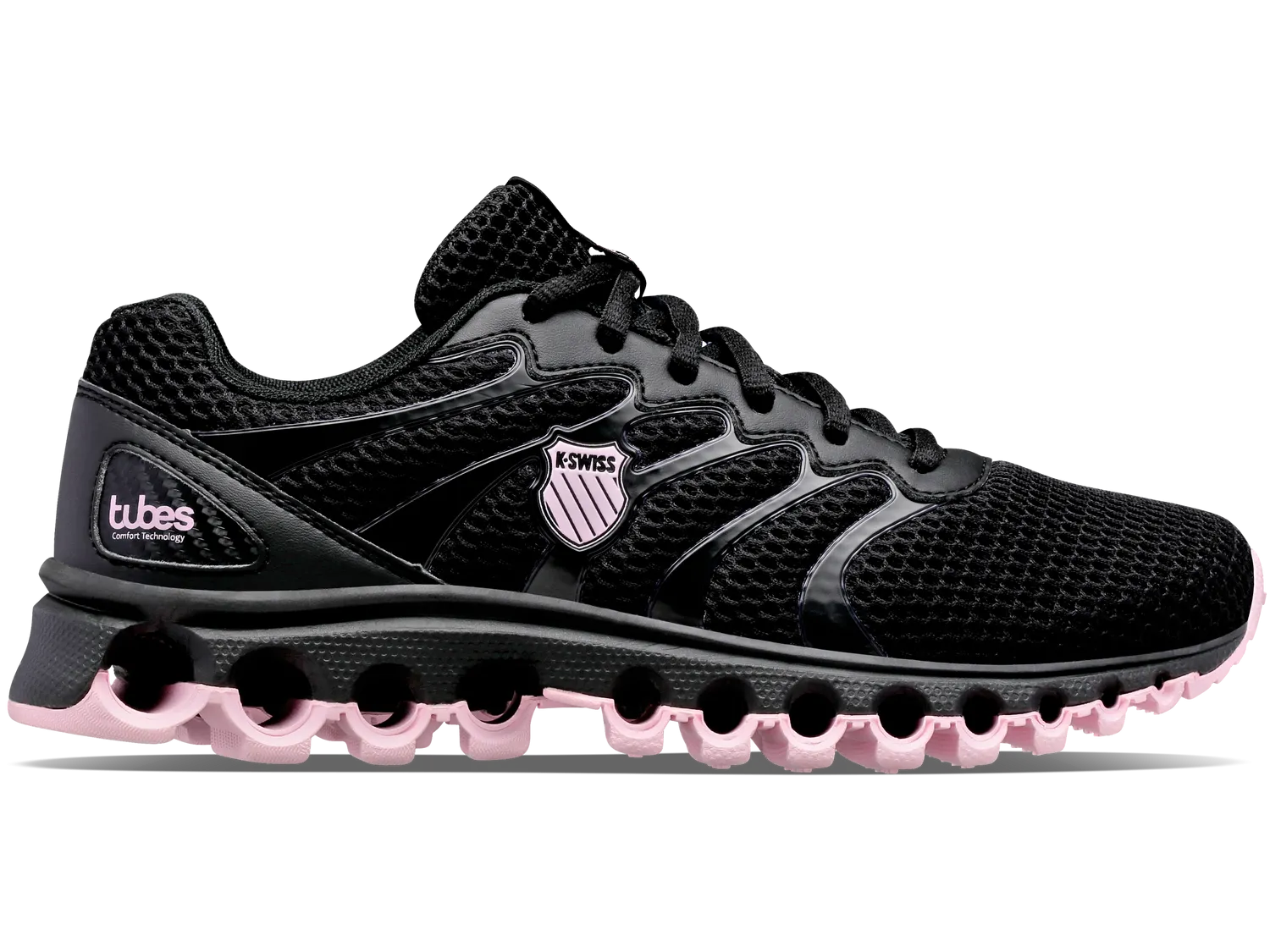 K-Swiss Women's Tubes 200 Active Shoes in Black/Cherry Blossom