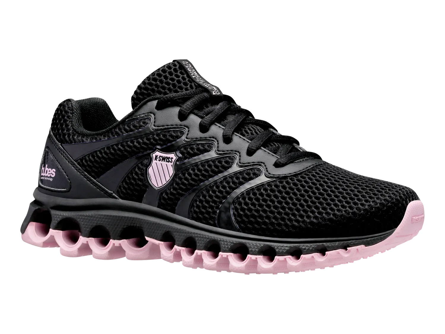 K-Swiss Women's Tubes 200 Active Shoes in Black/Cherry Blossom