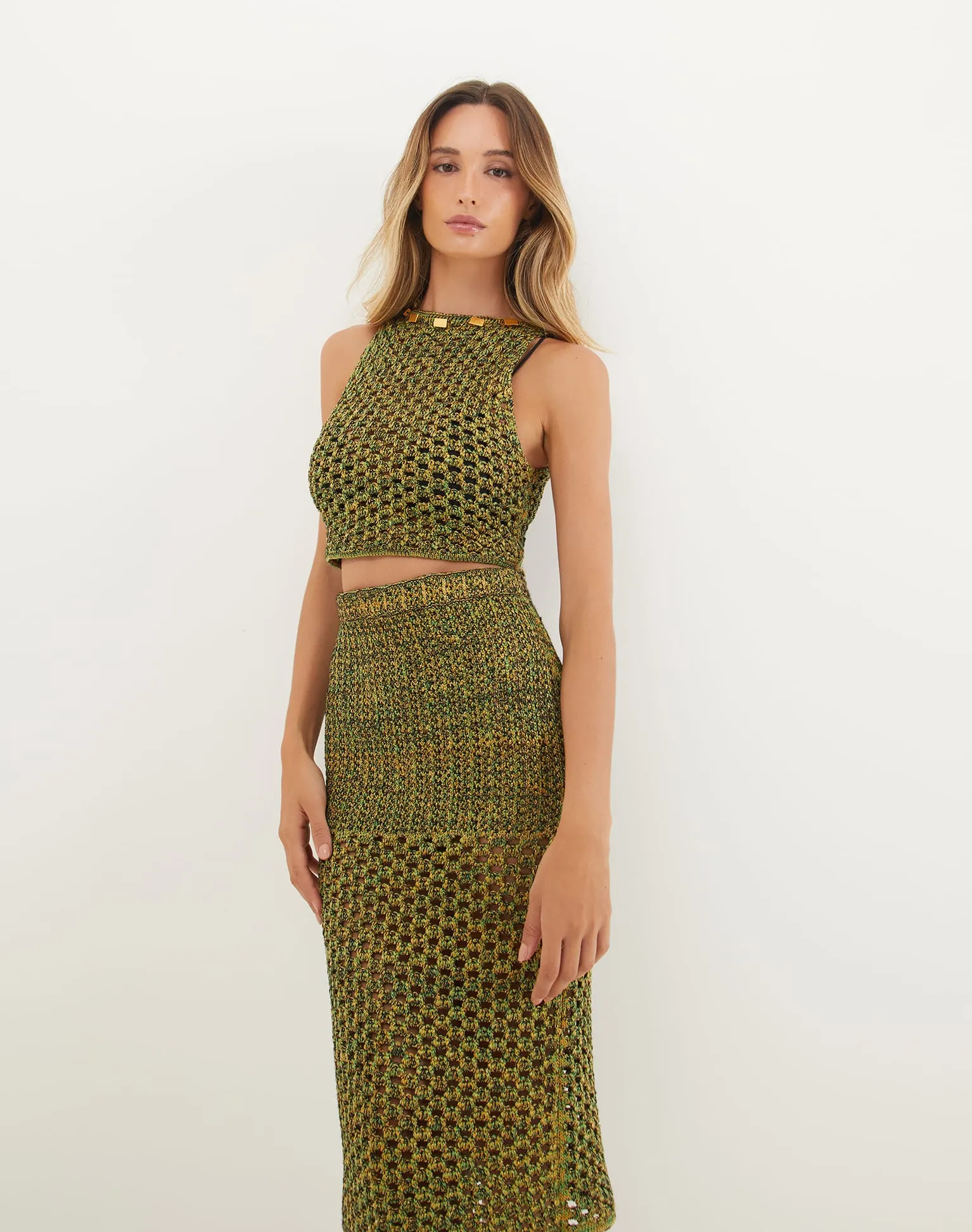 Knit Aria Blouse - Green