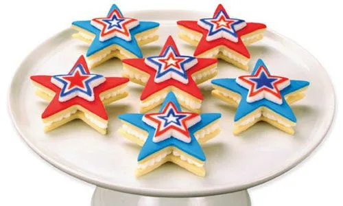 Large Patriotic Stars Edible Sugar Dec Ons