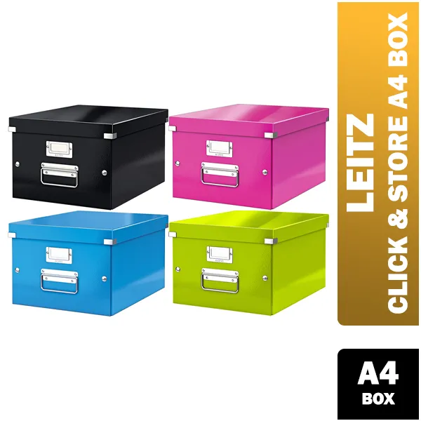 Leitz Click & Store Large A4 Storage Box  (Choose Colour)
