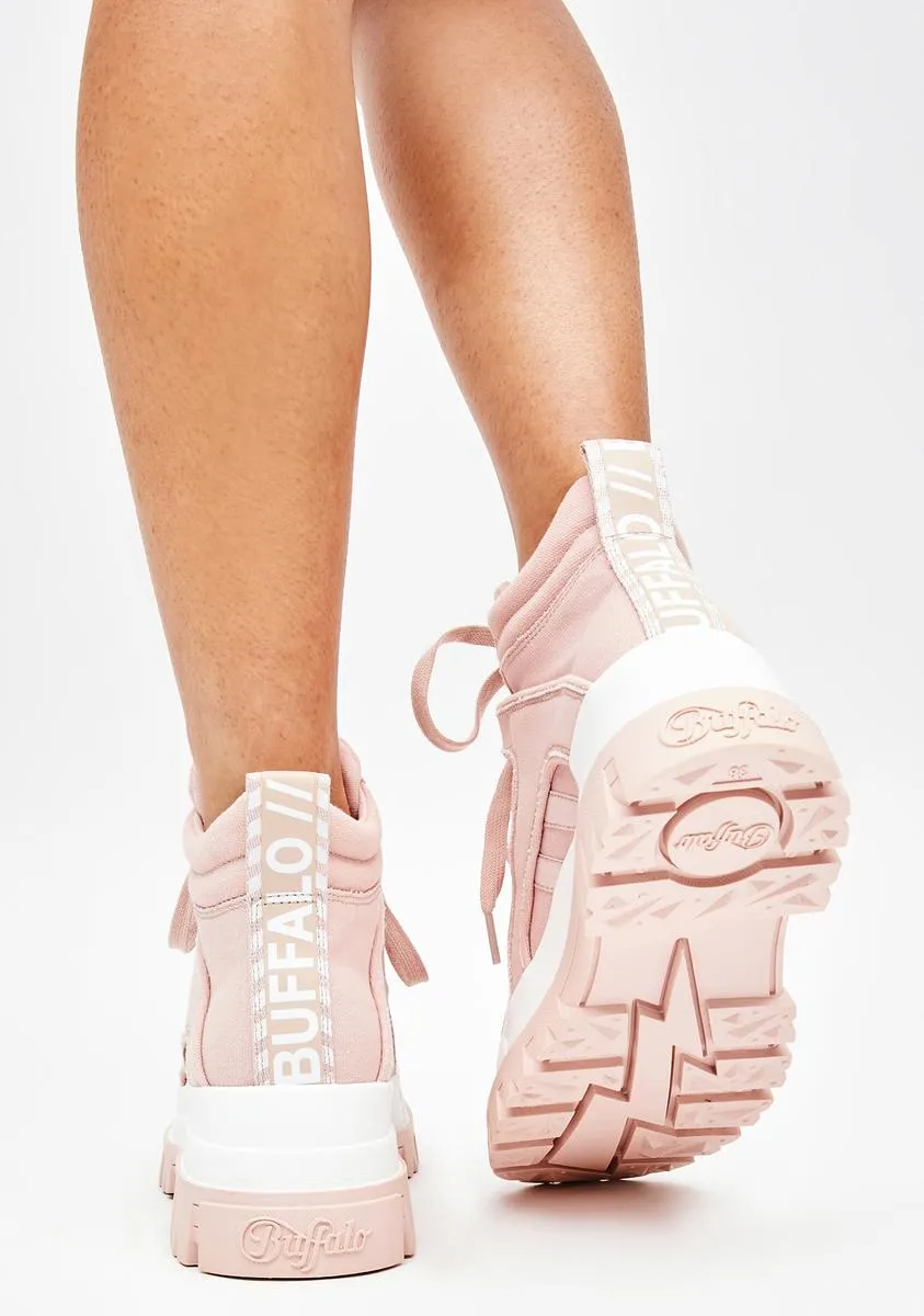 Light Pink Aspha NC Mid Lace Up Sneakers