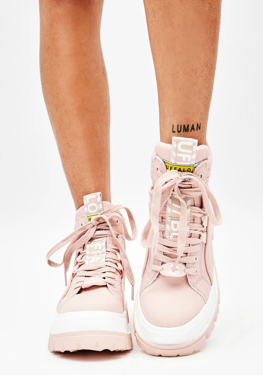 Light Pink Aspha NC Mid Lace Up Sneakers