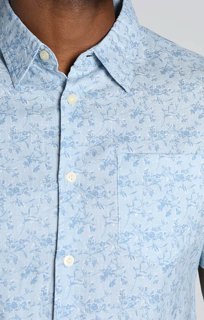 Linen Blend Short Sleeve Shirt