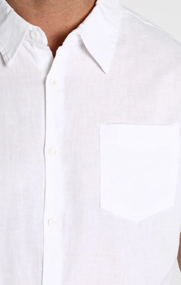 Linen Blend Short Sleeve Shirt