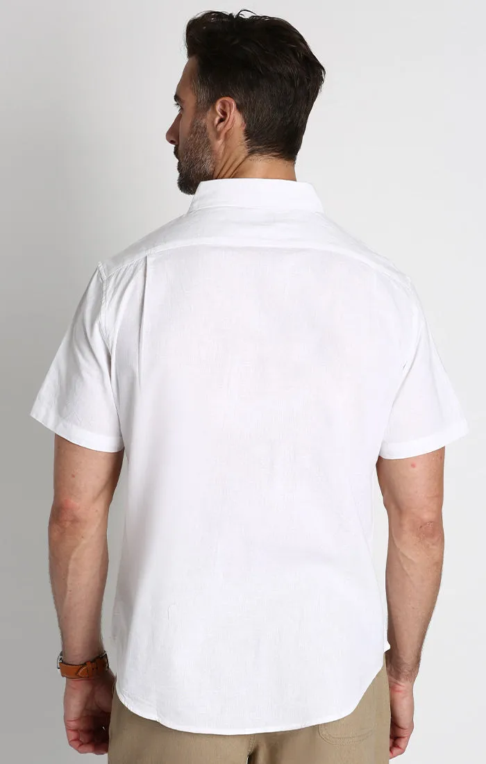Linen Blend Short Sleeve Shirt