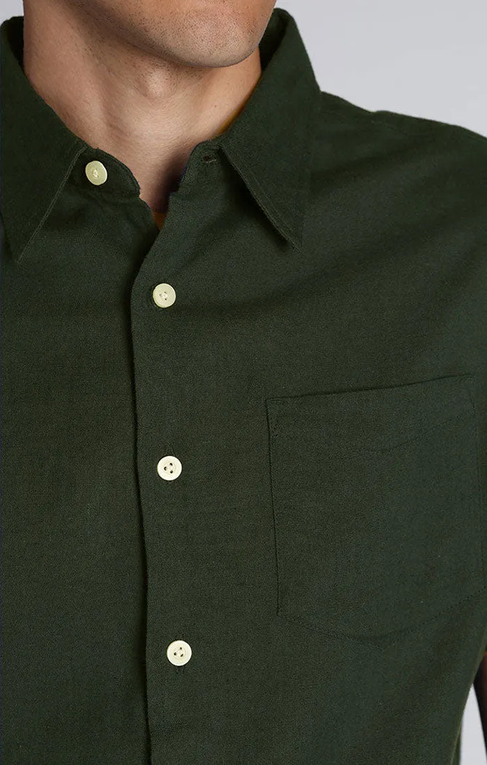 Linen Blend Short Sleeve Shirt