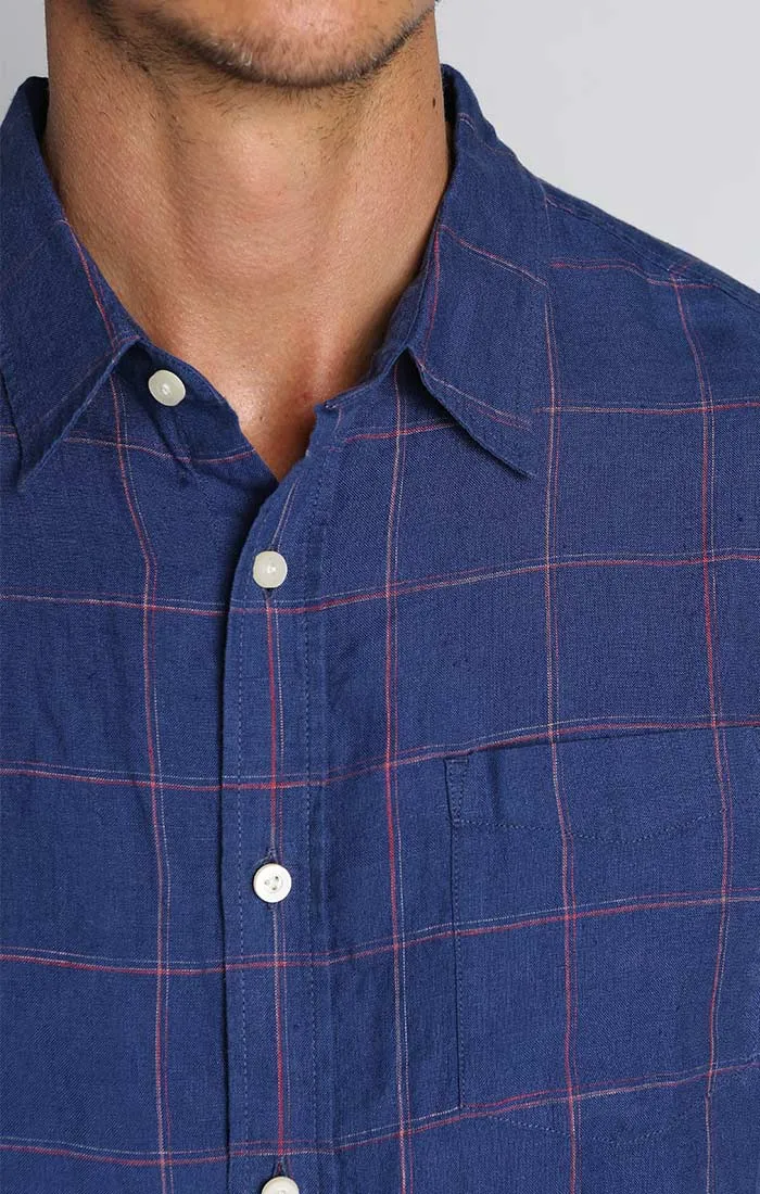 Linen Blend Short Sleeve Shirt