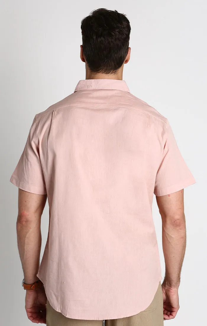 Linen Blend Short Sleeve Shirt