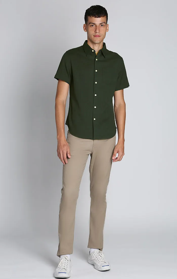 Linen Blend Short Sleeve Shirt