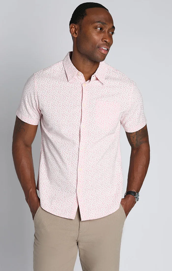Linen Blend Short Sleeve Shirt