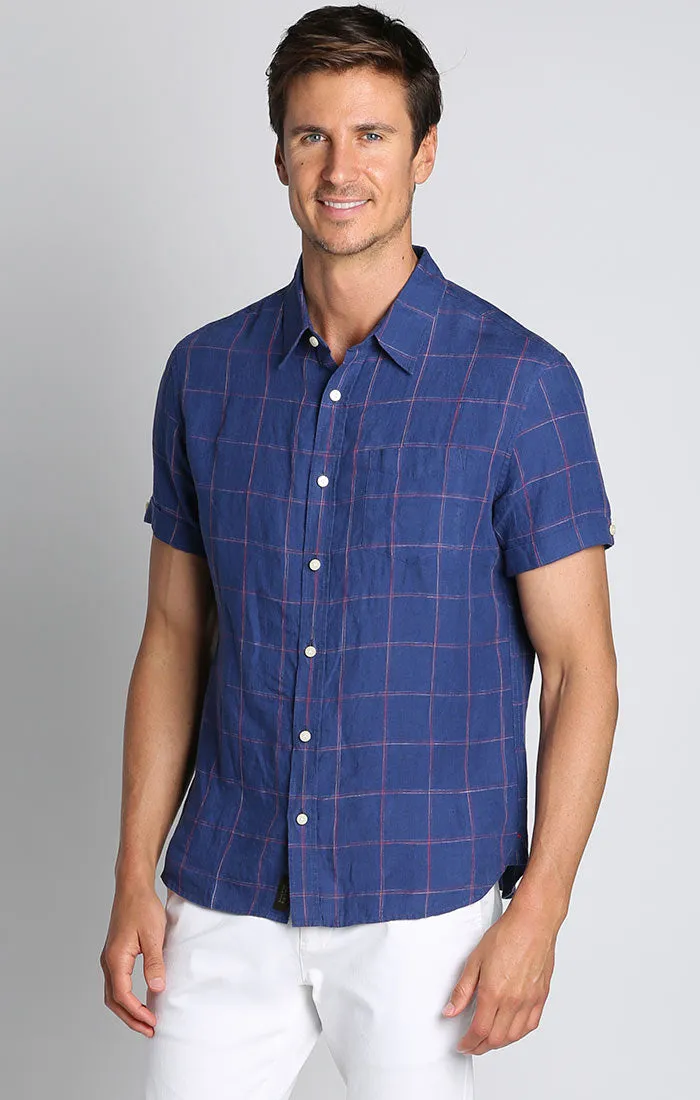 Linen Blend Short Sleeve Shirt