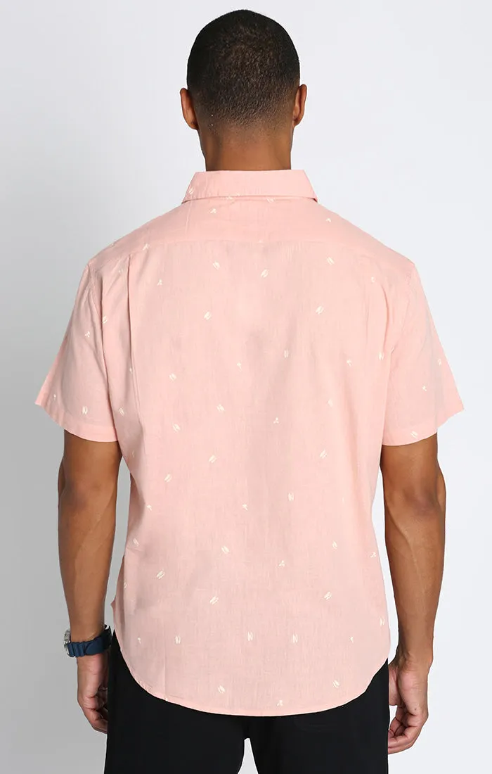 Linen Blend Short Sleeve Shirt