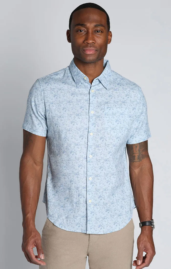 Linen Blend Short Sleeve Shirt