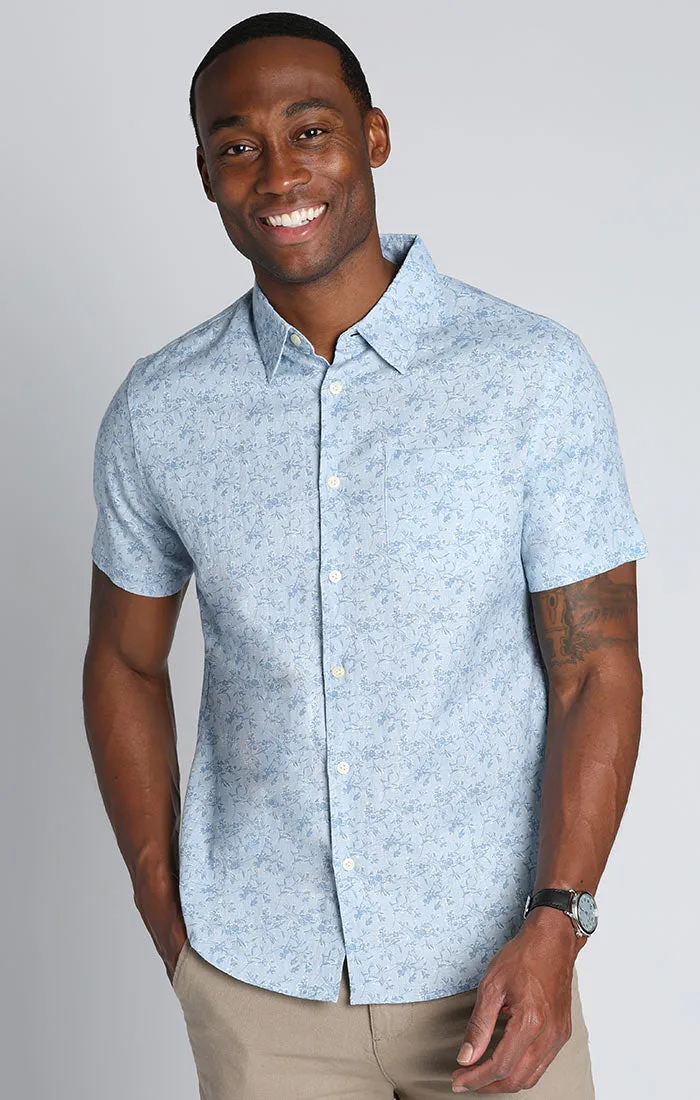 Linen Blend Short Sleeve Shirt