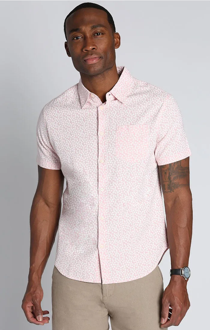 Linen Blend Short Sleeve Shirt