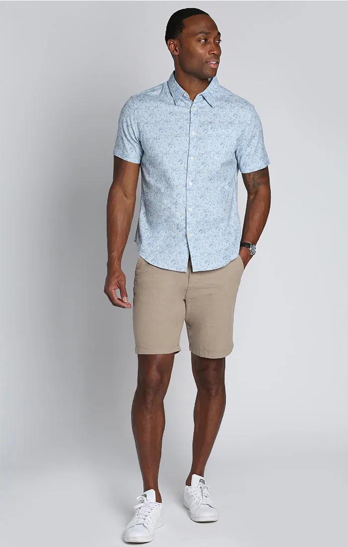 Linen Blend Short Sleeve Shirt
