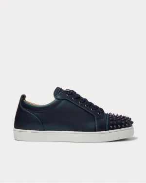Louis Junior Spikes Cap-Toe Iridescent Leather  Blue low top sneakers
