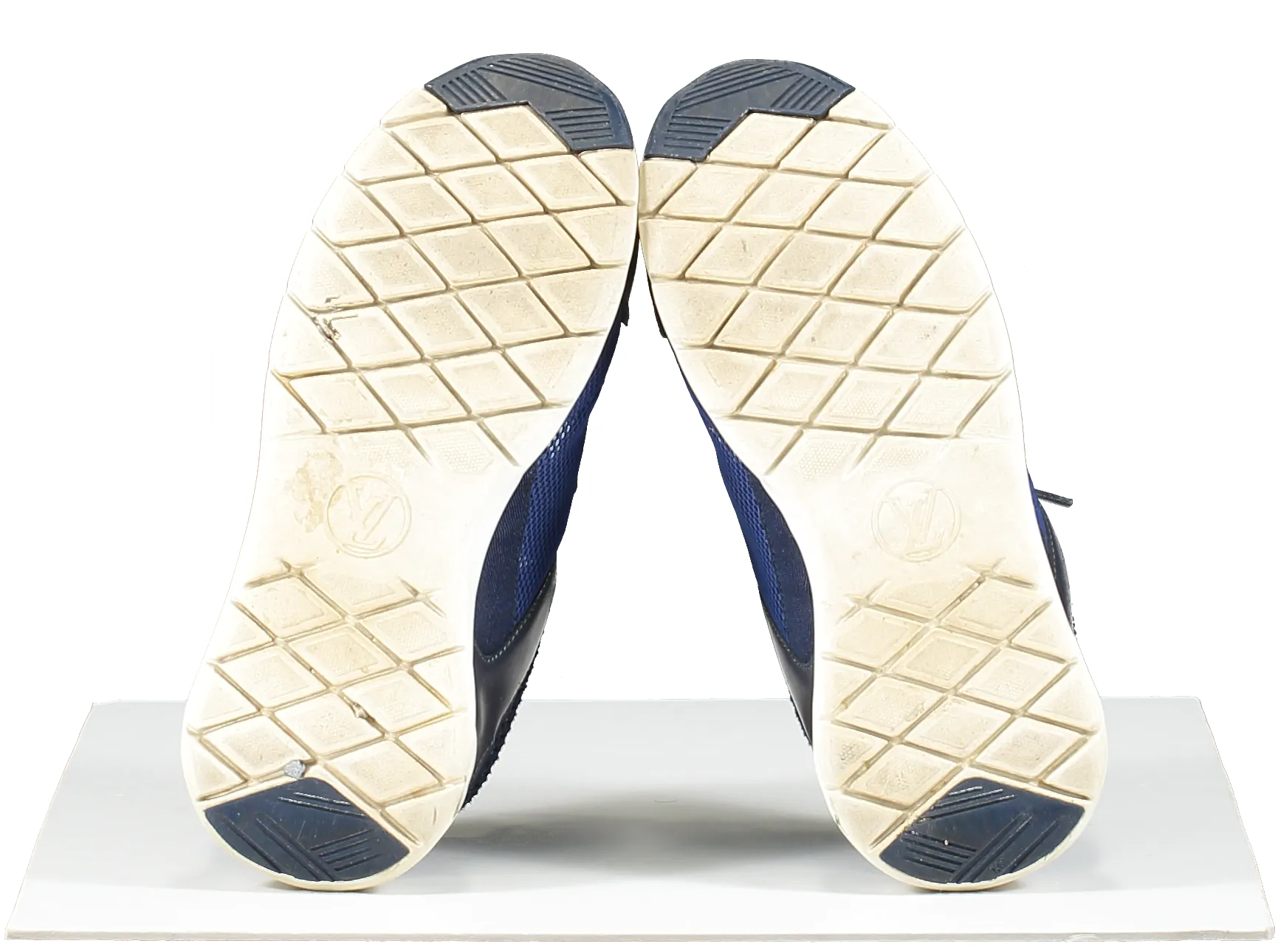 Louis Vuitton Blue Lv Logo Mesh Trainers UK 3 EU 36 👠
