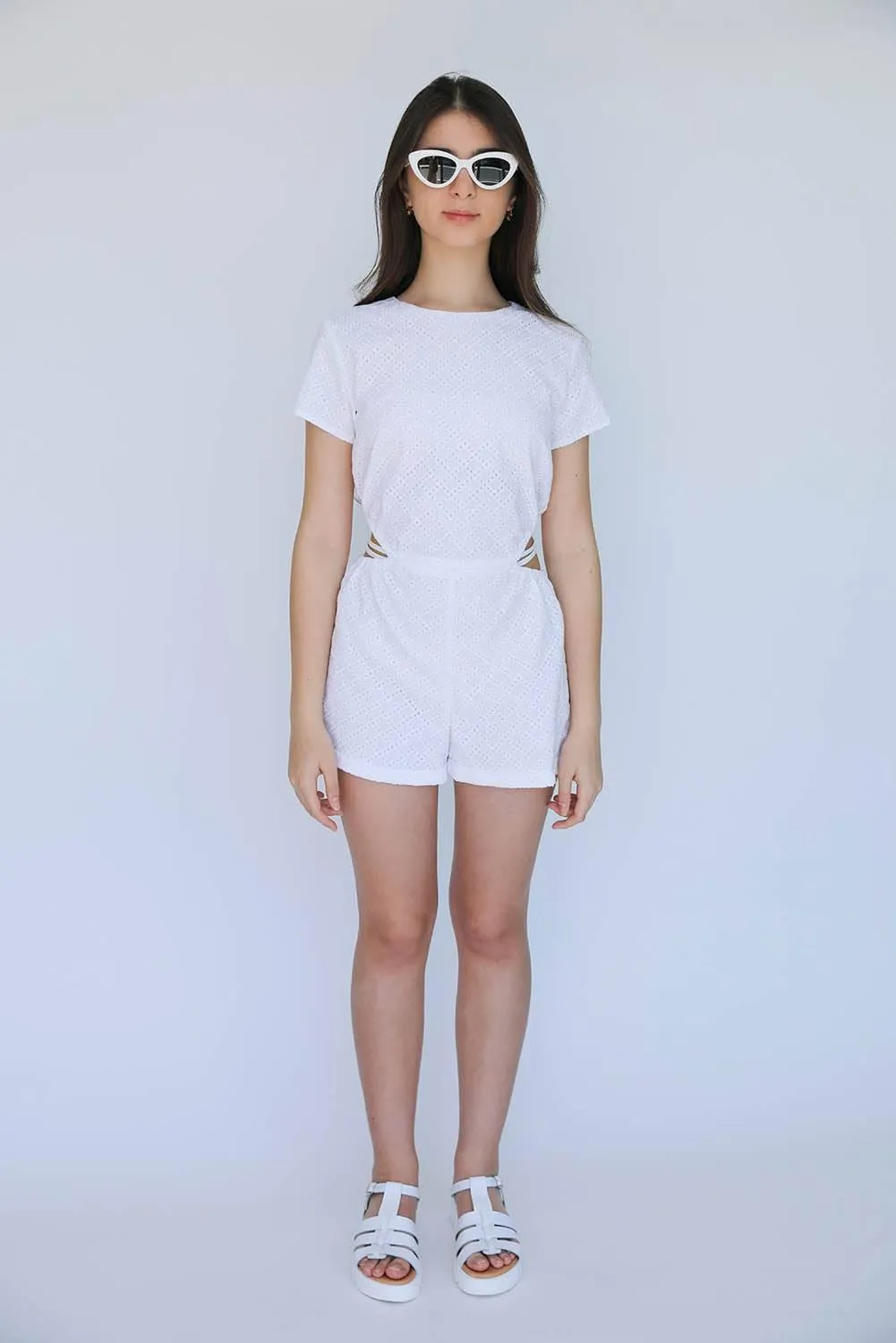 MEET-MARIE TWEEN Maria Black Romper Cutout cotton