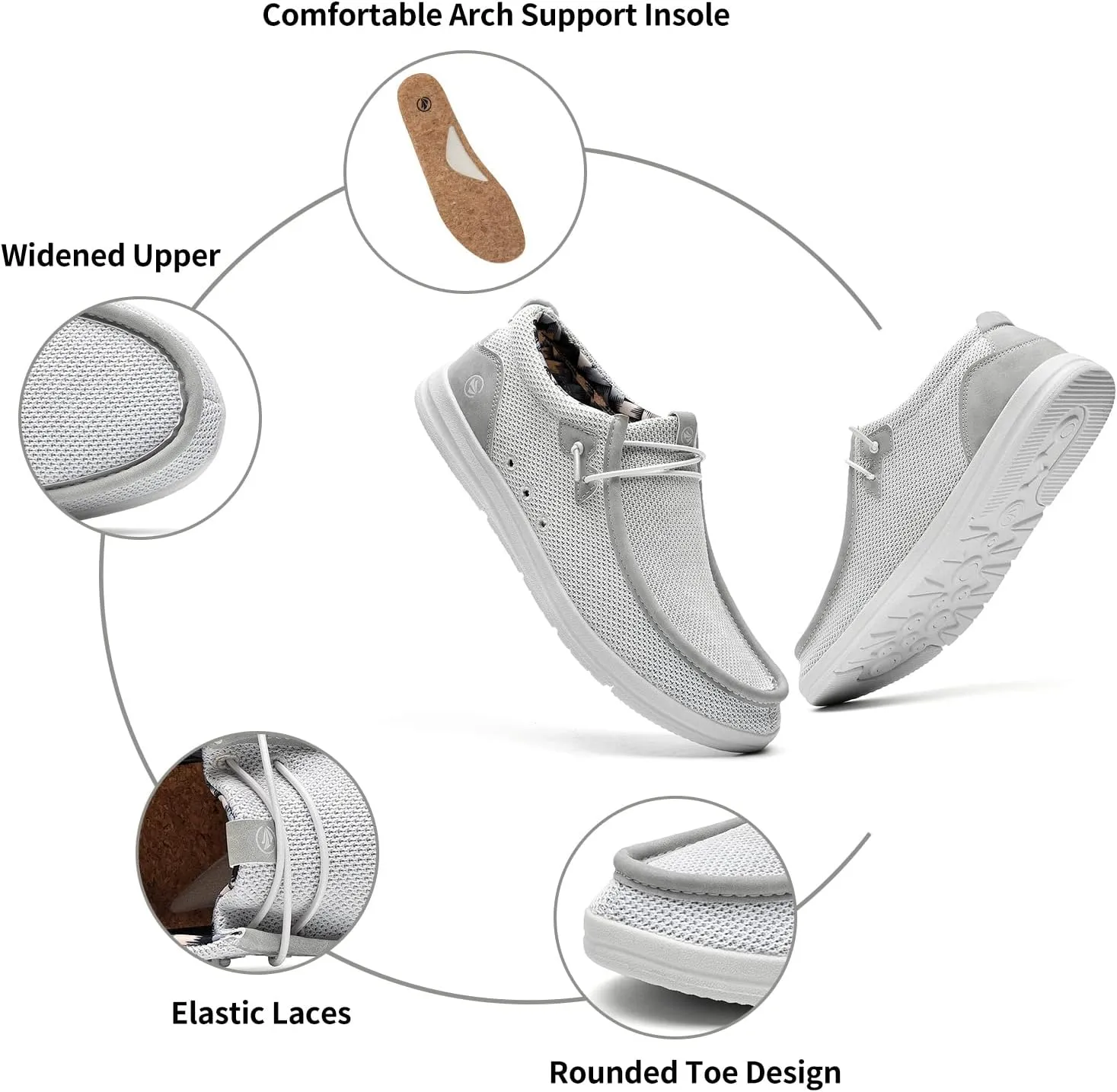 MEHOTO Men's Slip On Loafers | Arch Support Insole | Men's Shoes | Comfortable Light-Weight Mens Casual Loafers