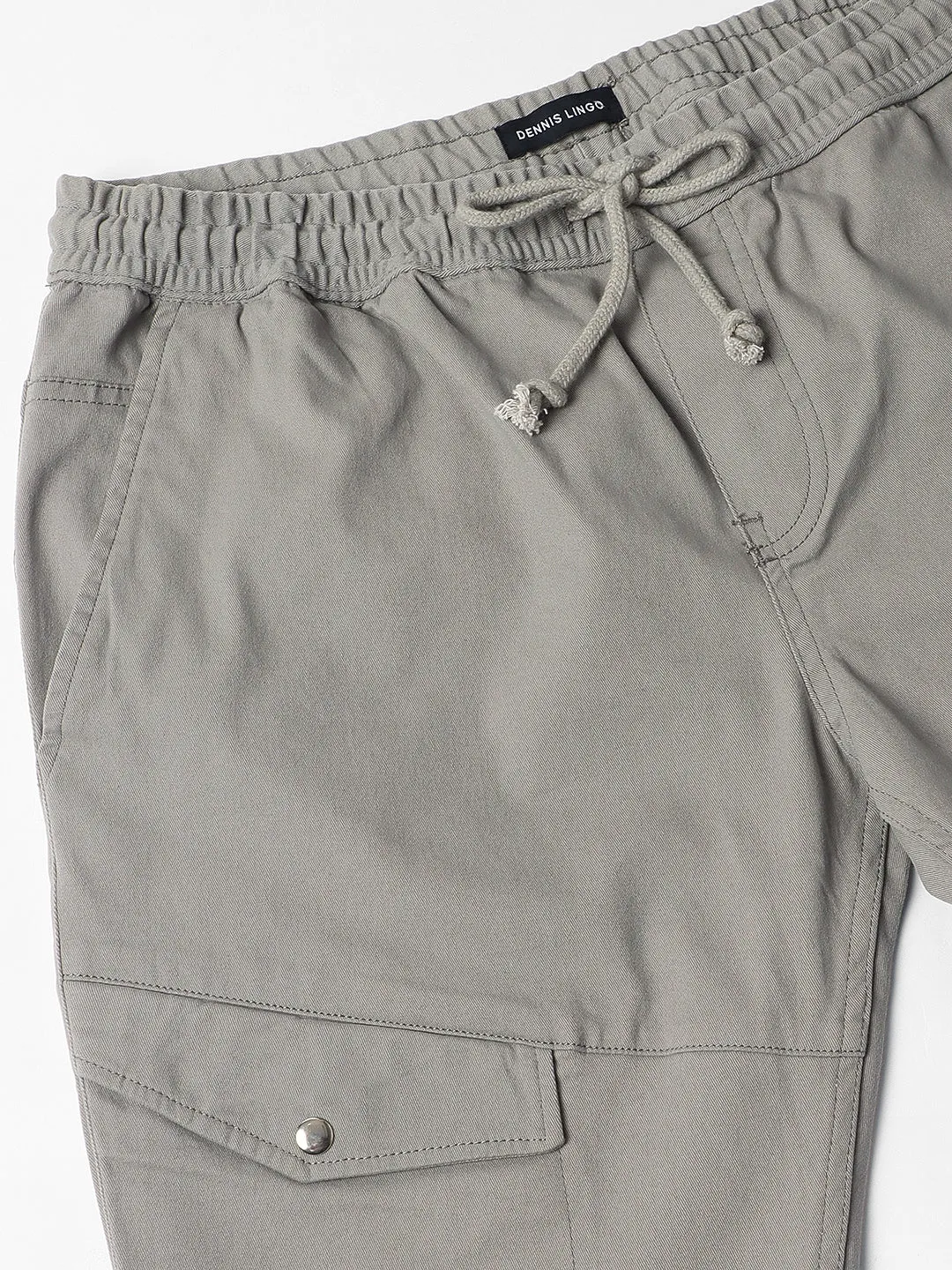 Men's Grey Smart Slim Fit Cargo Trouser