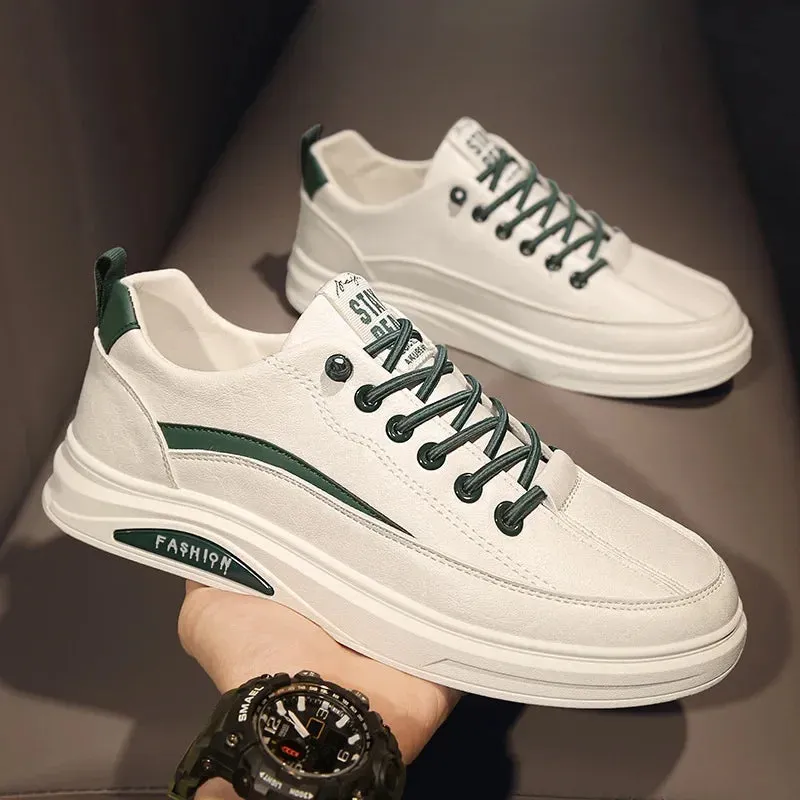 Men's Sneakers Trendy White Lightweight Casual Shoes 2024 Comfortable Slip-on Men Vulcanized Shoes Designer Leather Shoes Tenis