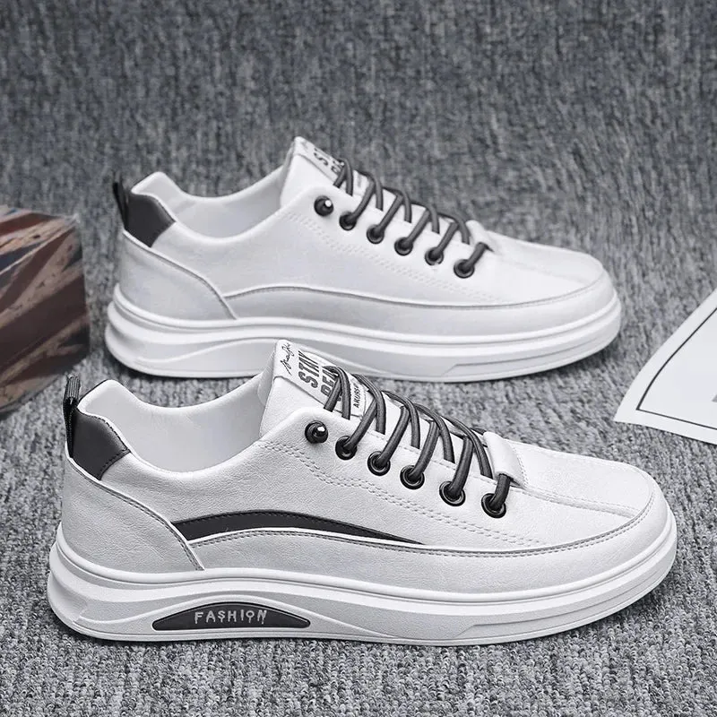 Men's Sneakers Trendy White Lightweight Casual Shoes 2024 Comfortable Slip-on Men Vulcanized Shoes Designer Leather Shoes Tenis