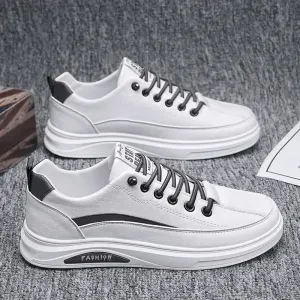 Men's Sneakers Trendy White Lightweight Casual Shoes 2024 Comfortable Slip-on Men Vulcanized Shoes Designer Leather Shoes Tenis