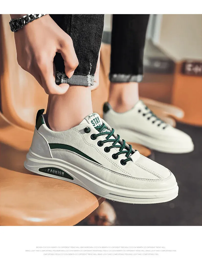 Men's Sneakers Trendy White Lightweight Casual Shoes 2024 Comfortable Slip-on Men Vulcanized Shoes Designer Leather Shoes Tenis
